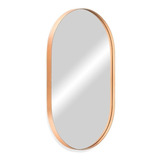 Espelho Oval Madrid Grande Com Moldura 80x50cm Cor Da Moldura Dourado