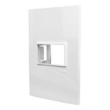 Espelho Placa 4x2 C Suporte 1 Modulo Horizontal Vivaz Ilumi