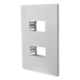 Espelho Placa 4x2 Modulo Duplo Horizontal E Suporte I9 Ilumi