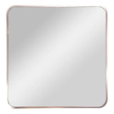 Espelho Quadrado Minimalista Para Quarto Banheiro Sala 60cm