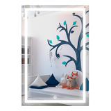 Espelho Retangular Jateado Led 60x80 Lapidado Banheiro