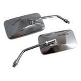 Espelho Retrovisor Retangular Metal Cromado Cb300 Cb 300 R