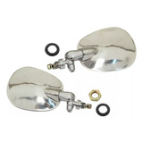 Espelho Retrovisor Vw Fusca Raquete Inox Braço Curto Par