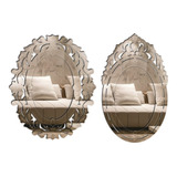 Espelho Veneziano Provençal Decorativo 60x40 84 82 Kit 2 Pçs