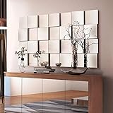 Espelho Vidro Decorativo 3D 105x60cm Liverpool Para Sala Quarto Cozinha 28 Peças