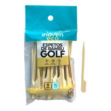 Espeto De Bambu Natural Golf P Hamburguer 9cm 1250 Unid