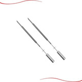 Espeto Espada Inox P churrasqueiras Giratórias Kit 2 Peças