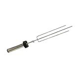 Espeto Giratório A Pilha Inox Regulável 50 A 65cm Churrasco