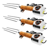 Espeto Giratório Elétrico Kit Churrasco 3 Pçs Brothers Grill