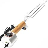 Espeto Giratório Elétrico Linha Clássica Cabo De Madeira BROTHER S GRILL Tridente De 60 Cm Voltagem 110V