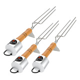 Espeto Giratorio Kit 3 Peças Churrasco Envio Flex Soft Grill