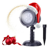 Espeto Jardim Refletor Com Projeções De Natal E Decoração