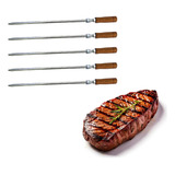 Espeto Simples Churrasqueira Giratória Inox Vulcano 5 Uni
