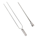 Espetos De Inox Lâmina 50cm Para Churrasco Duplo E Coração