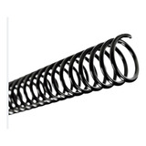 Espiral 09mm Encadernação Até 50 Folhas Preto 100 Unidades