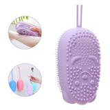 Esponja Bucha De Silicone Com Porta Sabão Escova Para Banho