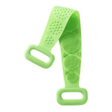 Esponja De Banho Silicone Esticável Lavar Costas Esfregão Cor Verde