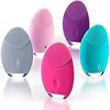 Esponja De Silicone Elétrica De Limpeza Facial De Massagem De Limpeza Rosto Recarregável Com Cabo Usb Com 6 Modos De Velocidades Massageadora PREMIUM Aparelho Portátil Ultra Sonica Resistente à água Resistente A Bactérias Skincare Facial