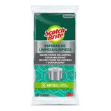 Esponja Scotch brite Antibac Esfera De Limpeza De Fibras Verde Pacote X 3