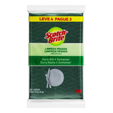 Esponja Scotch brite Limpeza Pesada Amarelo Pacote X 4