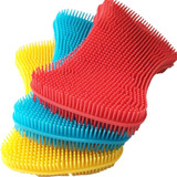 Esponja Silicone Lava Louça Antibacteriana Ecológica 3 Peças