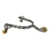 Espora De Aço Inox Boots Horse Roseta 10 Pontas Articulado