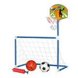 Esporte Infantil 2 Em 1 Basquete E Futebol Dm Toys