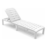 Espreguiçadeira Plástica Dobrável Baru Branco Rimax