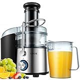 Espremedor De 1200 W Com Disco De Corte Aprimorado De Titânio Máquinas Maiores De 7 6 Cm Para Frutas E Vegetais Inteiros Centrífuga Com Jarra De Suco De 1 134 G Sem BPA Fácil De Limpar