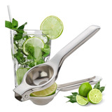 Espremedor Manual Luxo Aço Inox Esmaltado De Laranja Limão