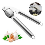 Espremedor Triturador De Alho Inox Manual Tambor Removível