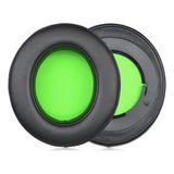 Espuma Almofada Earpads Compatível Para Razer Compatível Kraken V2 Cor Verde preto
