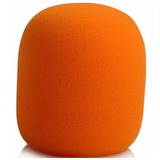 Espuma Colorida Pop Filter Protetora Para Globo De Microfone Cor Laranja