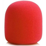 Espuma Colorida Pop Filter Protetora Para Globo De Microfone Cor Vermelho