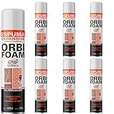 Espuma Expansiva Poliuretano 500Ml 340Gr Orbi 6 Peças