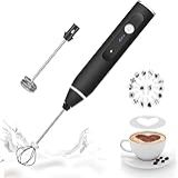 Espumador De Leite Handheld  Misturador De Bebida Recarregável CMKJ Para Café Com Estênceis De Arte  Mini Espuma Para Cappuccino  Jogo De Chocolate Quente  Frappe  Chocolate Quente  Whisk De Ovo