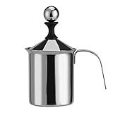 Espumador De Leite Manual De Aço Inoxidável Espumador De Café De Malha Dupla 400ML 800ML Desnatadeira Liquidificador E Batedeira 800ml 