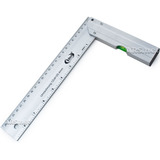 Esquadro Combinado Com Nível Régua Inox 10 Polegadas