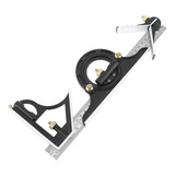 Esquadro Combinado Em Aço Regulável Com Nível