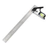 Esquadro Combinado Inox C Nivel Regua 300mm 12 Polegadas
