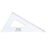Esquadro Escaleno 60 De 32 Cm Com Escala Trident 1632 Acrílico Cristal Incolor