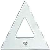 Esquadro Isósceles 45 De 26 Cm Sem Escalas Trident 2526 Acrílico Cristal Incolor
