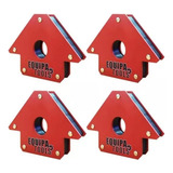 Esquadro Magnetico 12 Kilos Kit Com 4 Pcs Solda Equipa Tools