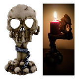 Esqueleto Crânio Castiçal Decorações Halloween Horror