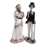 Esqueleto Noivos Casal Caveira Cranio Halloween