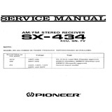 Esquema Serviço Receiver Pioneer Sx 434 Sx434 Em Pdf