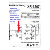 Esquema Sony Xr 3207 Xr3207 Em Pdf Alta Reslolução