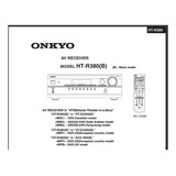 Esquemas Para Reparo Onkyo Ht r380 Do Receiver 5 1 Em Pdf
