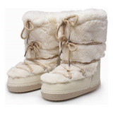 Esqui Feminino De Neve De Inverno 2024 Pelé Botas Fofas B