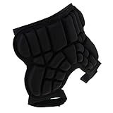 Esquirla Calça Acolchoada Protetor De Para Patinação E Snowboard Preto